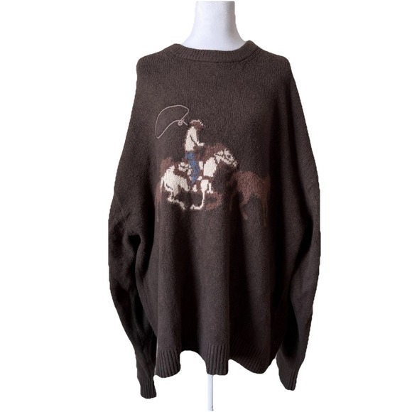 Abercrombie & Fitch Other - Abercrombie & Fitch men's Western Graphic Crewneck, Brown, Size Men's XL